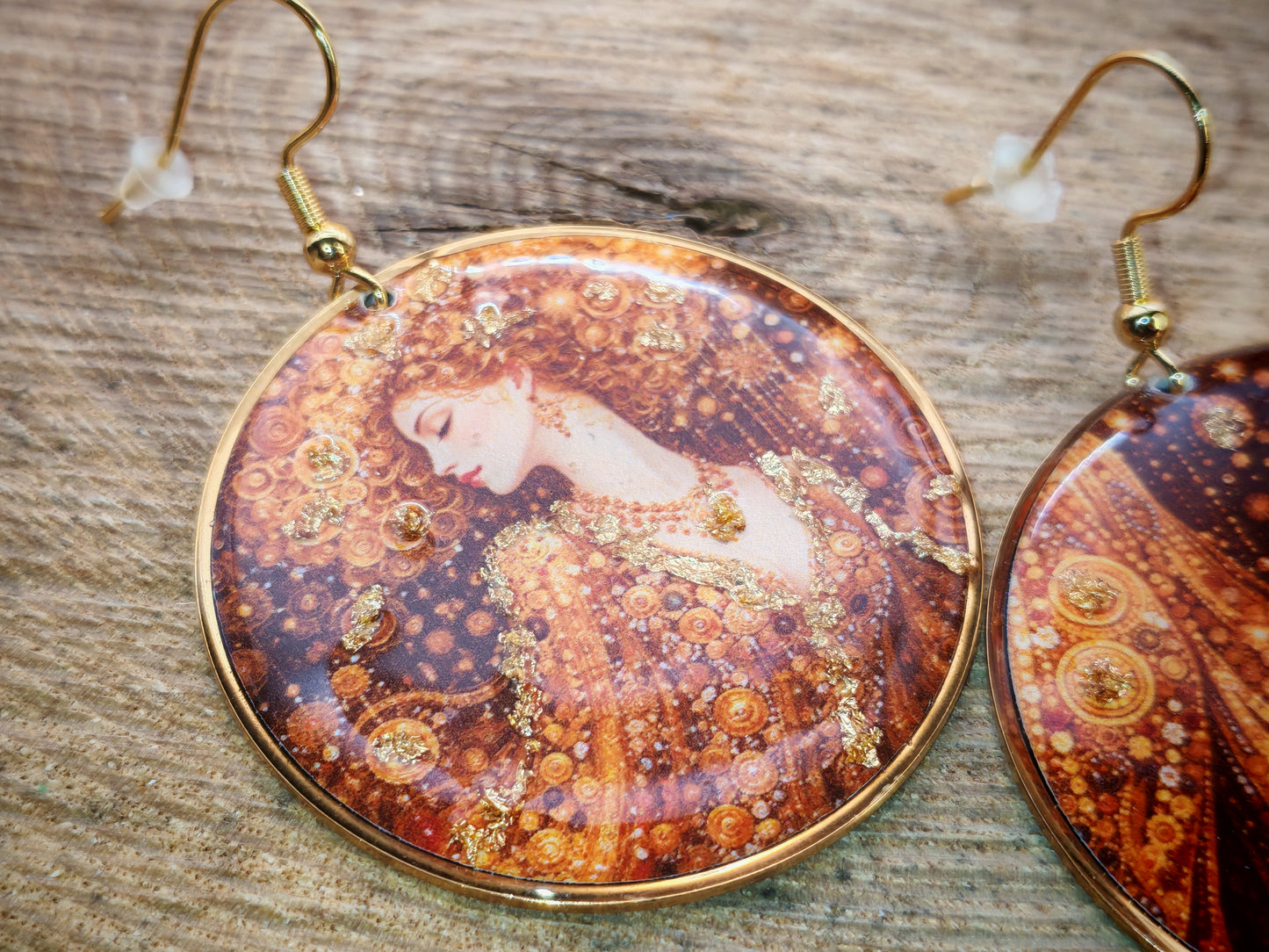 Boucles d’oreilles Klimt – Spirales dorées