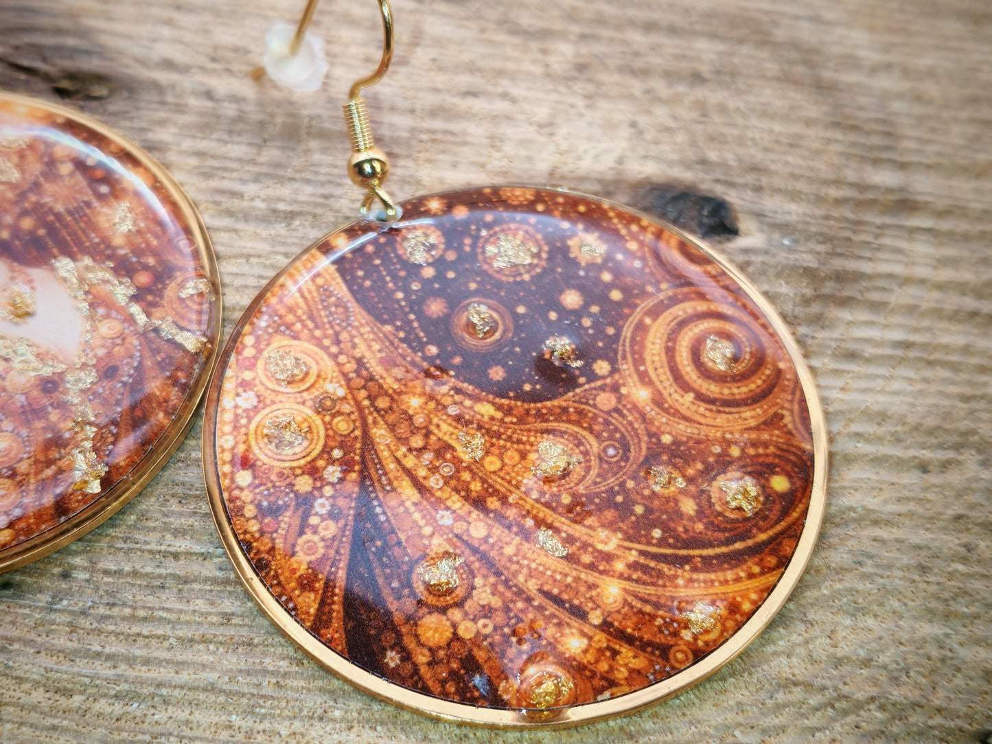 Boucles d’oreilles Klimt – Spirales dorées