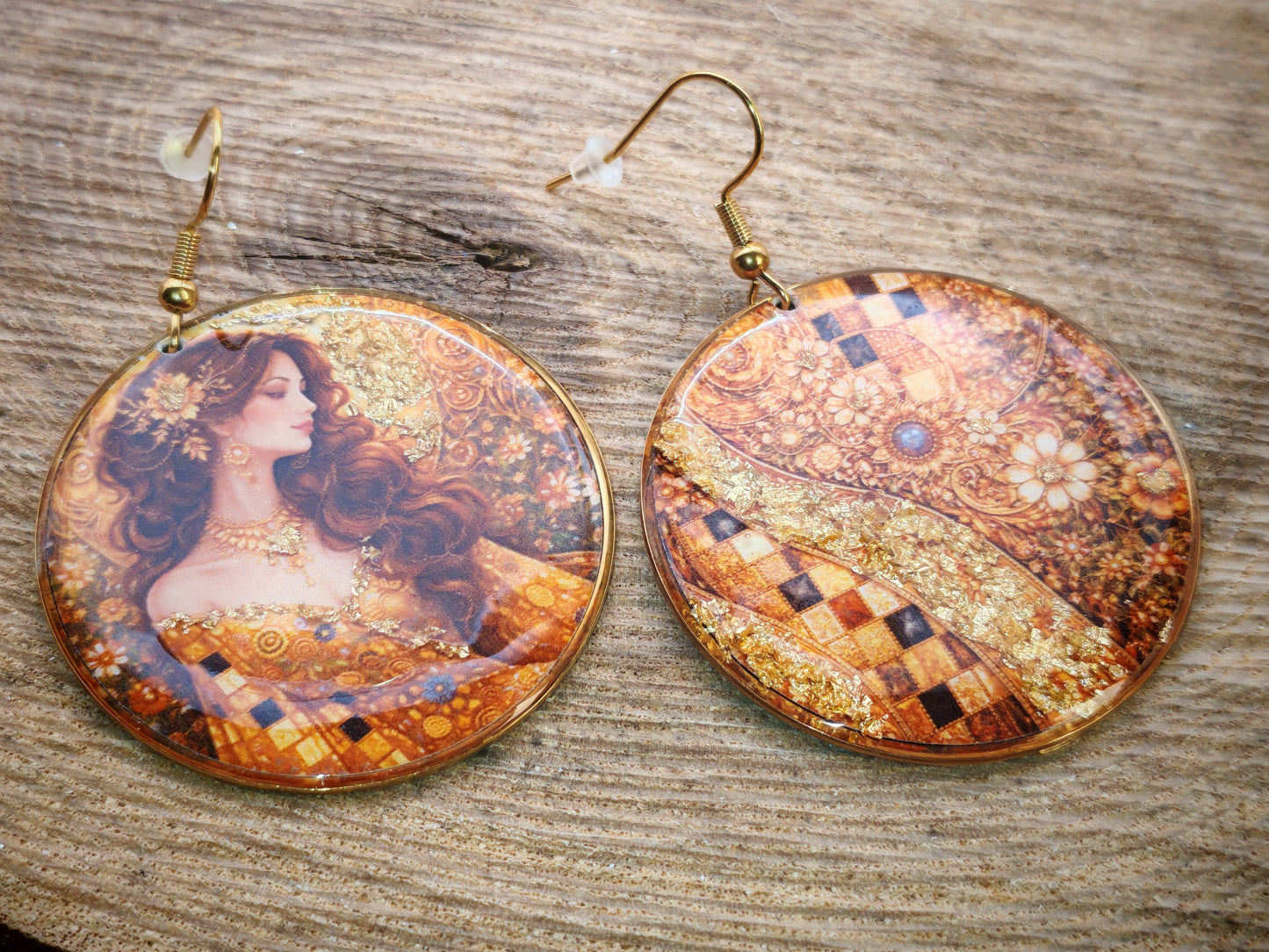 Boucles d’oreilles Klimt – Éclat impérial