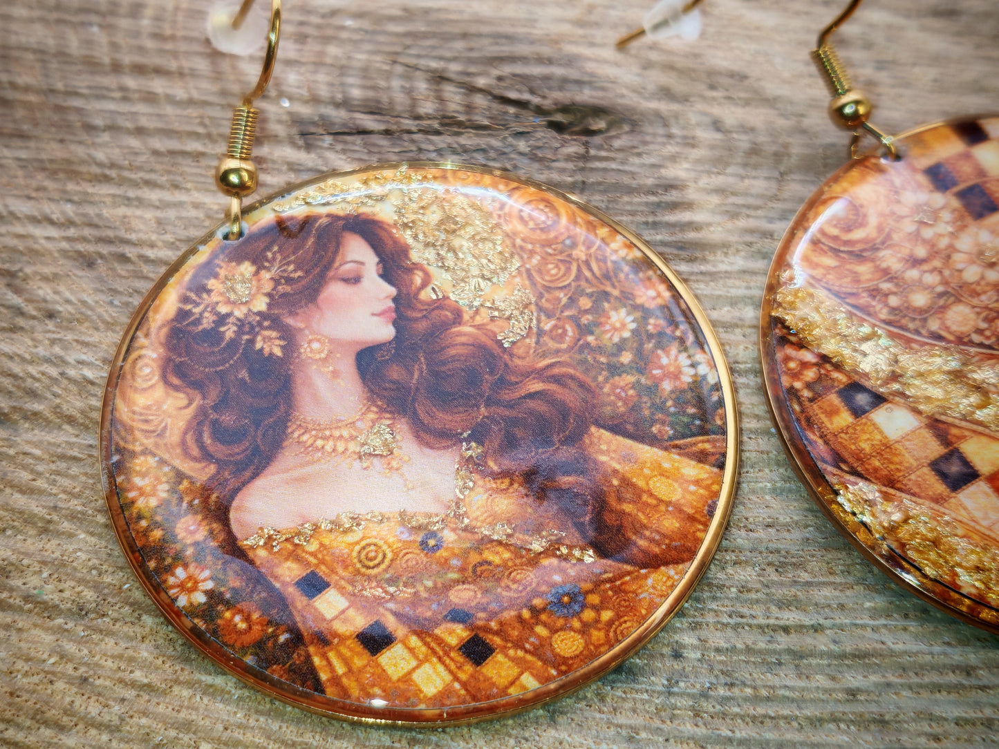 Boucles d’oreilles Klimt – Éclat impérial