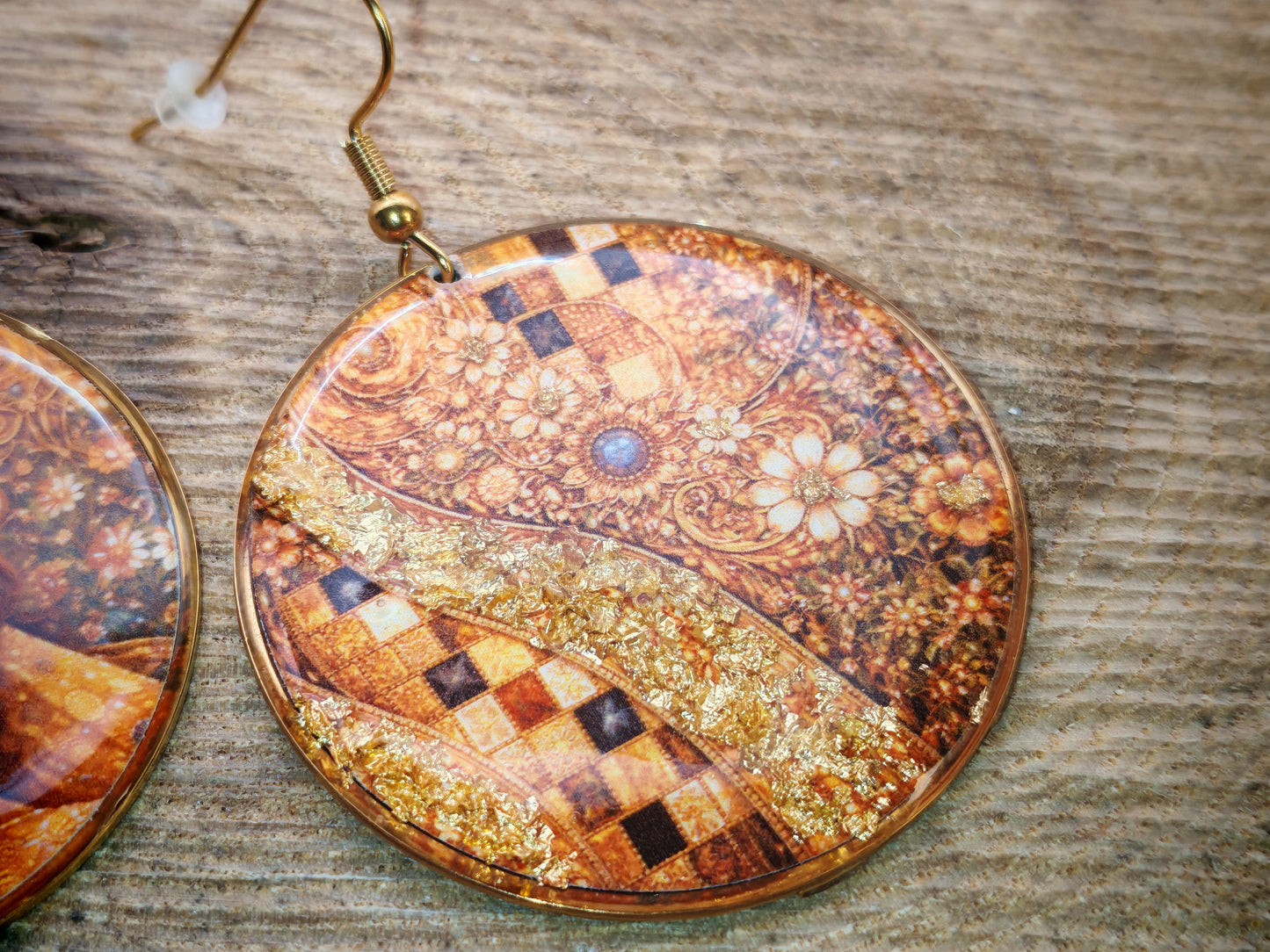 Boucles d’oreilles Klimt – Éclat impérial