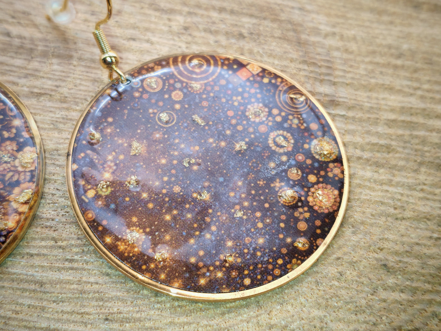 Boucles d’oreilles Klimt – Nuit dorée