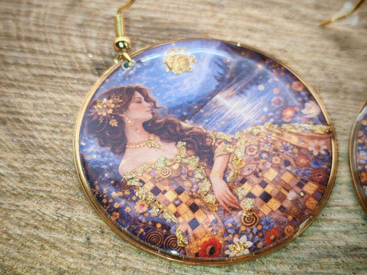 Boucles d’oreilles Klimt – Jardin enchanté