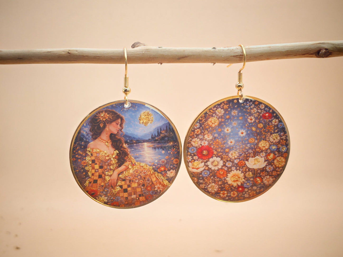 Boucles d’oreilles Klimt – Jardin enchanté