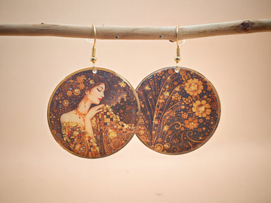 Boucles d’oreilles Klimt – Muse dorée