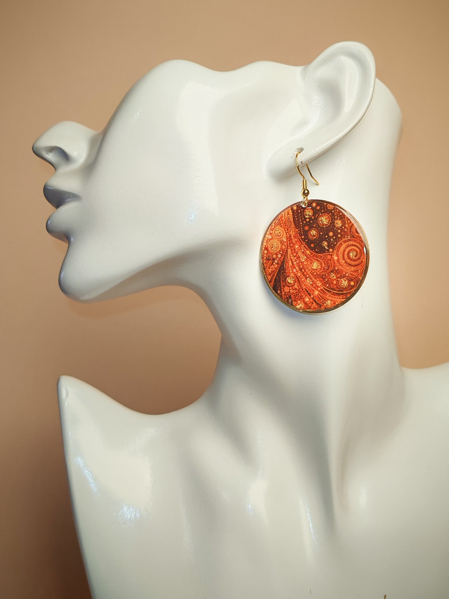 Boucles d’oreilles Klimt – Spirales dorées