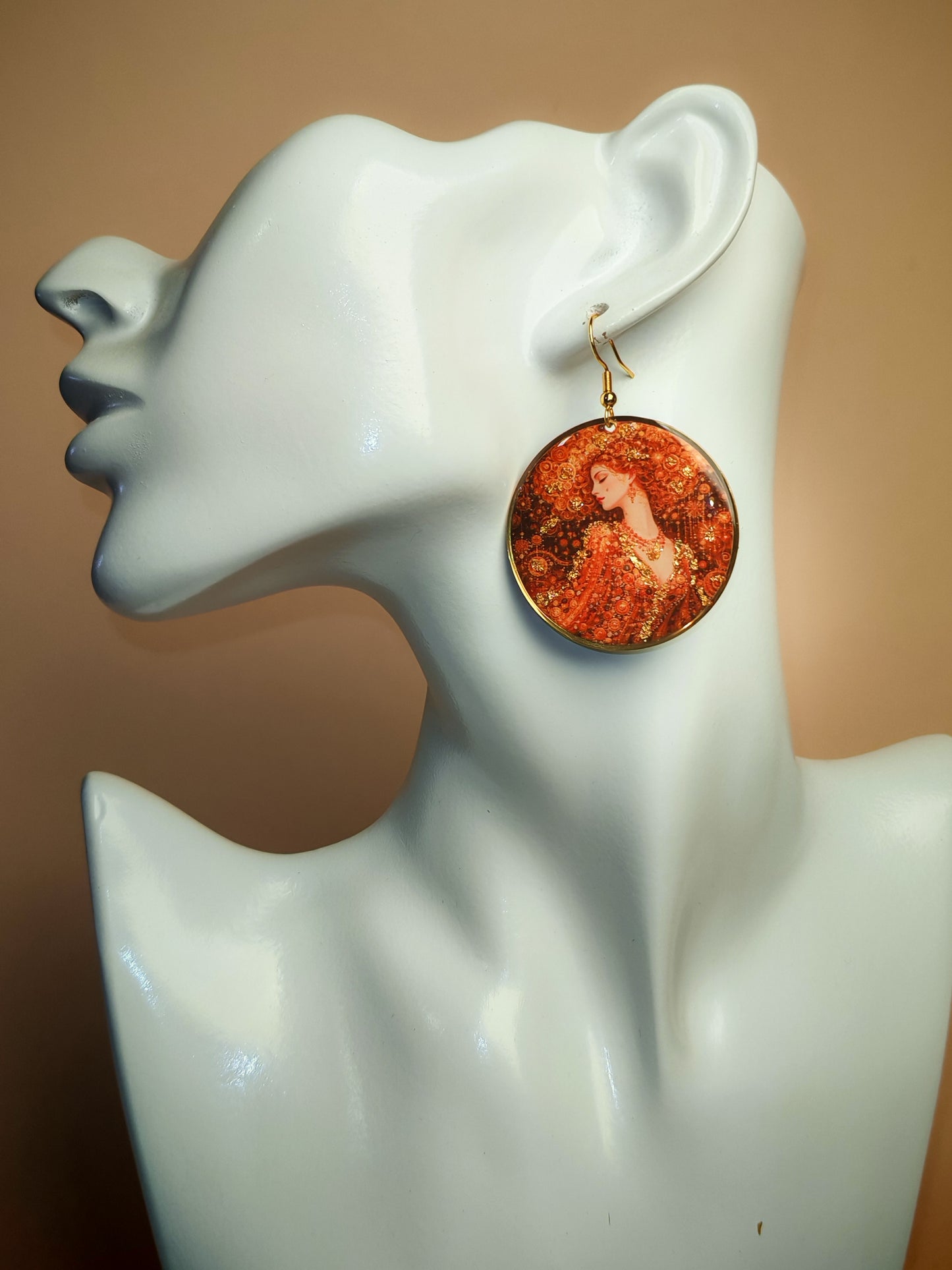Boucles d’oreilles Klimt – Spirales dorées