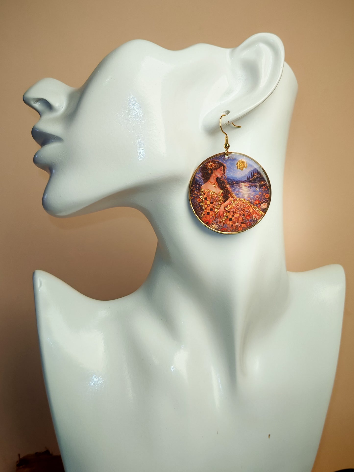 Boucles d’oreilles Klimt – Jardin enchanté