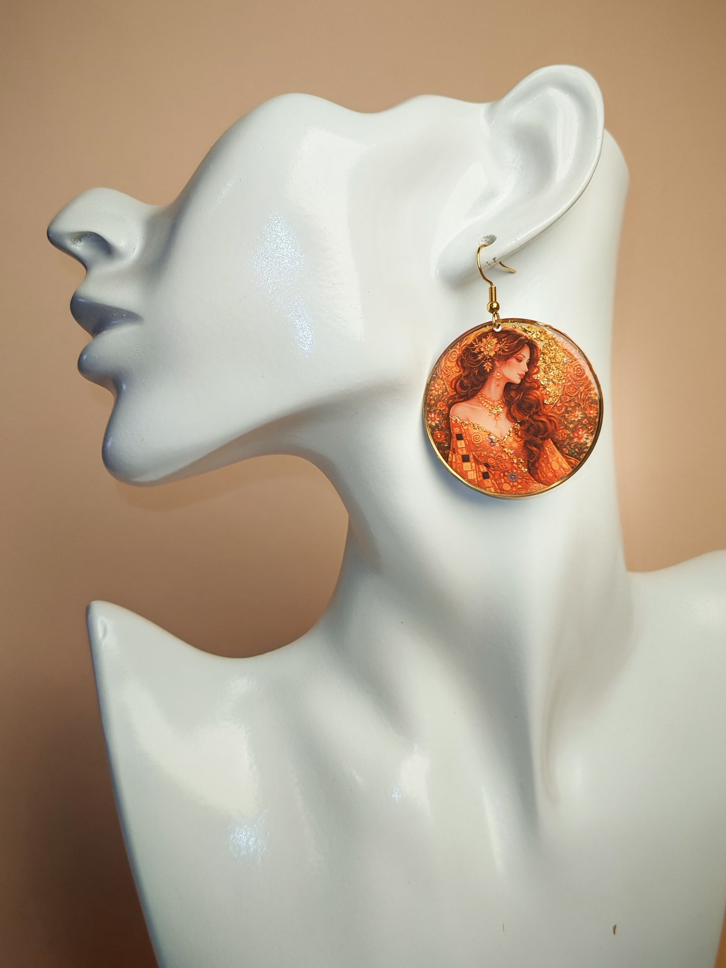 Boucles d’oreilles Klimt – Éclat impérial