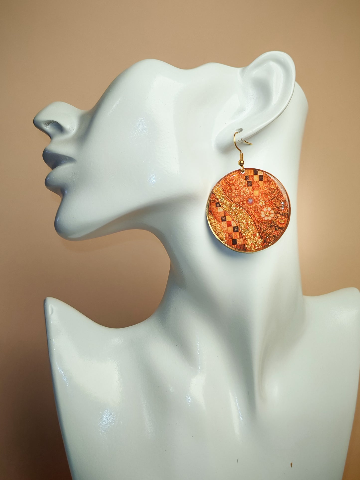 Boucles d’oreilles Klimt – Éclat impérial