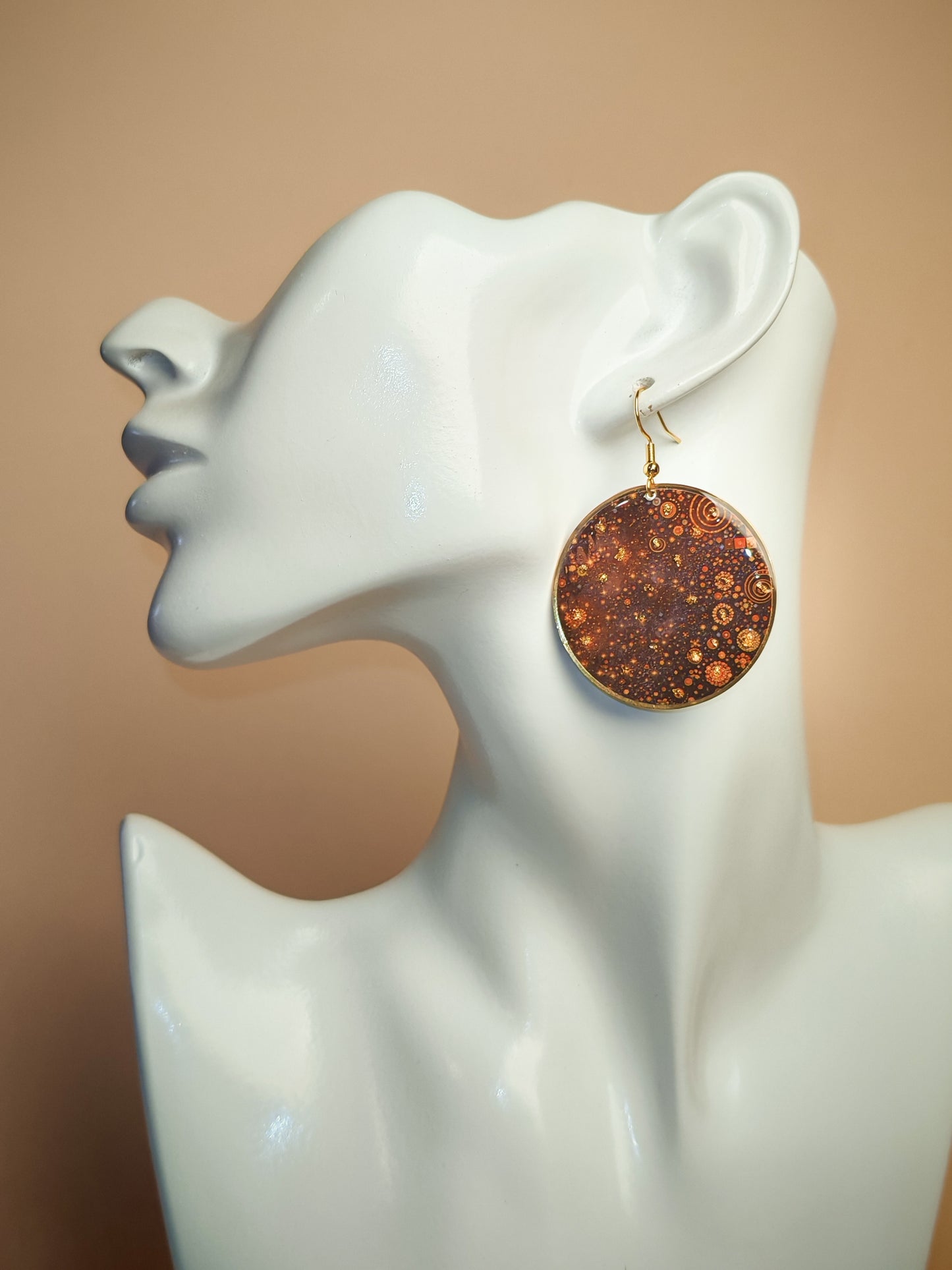 Boucles d’oreilles Klimt – Nuit dorée