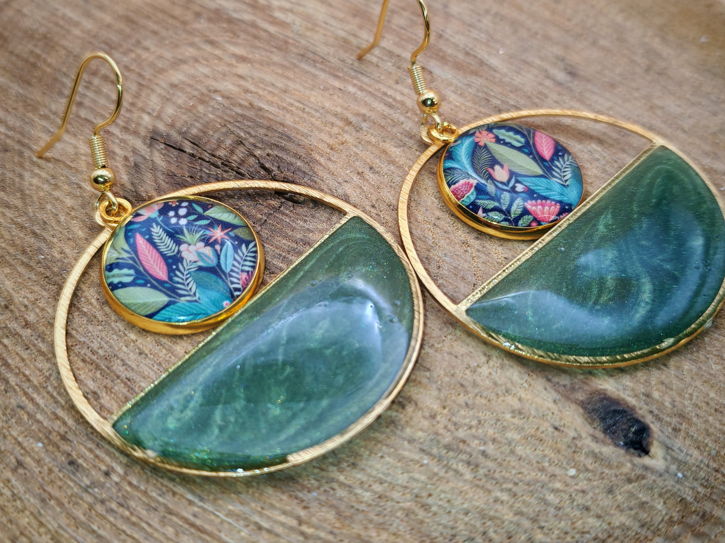 Boucles d’oreilles – Jardin profond