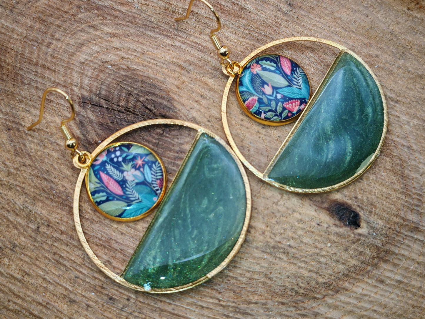 Boucles d’oreilles – Jardin profond