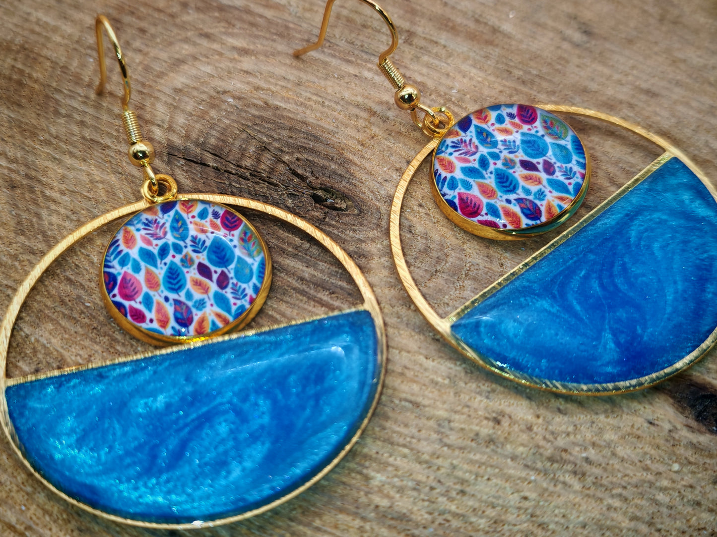 Boucles d’oreilles – Feuillage coloré