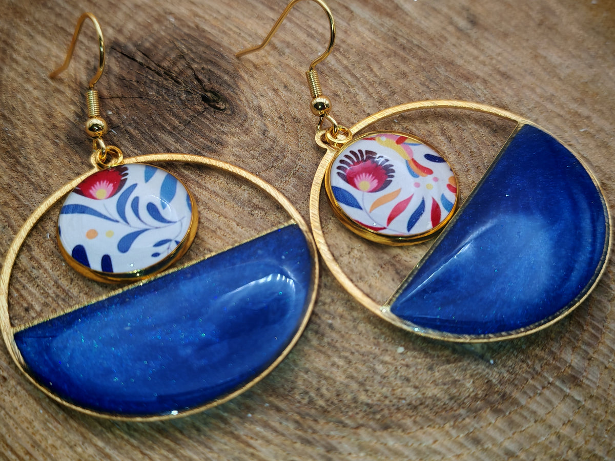 Boucles d’oreilles – Éclats de lune bleue