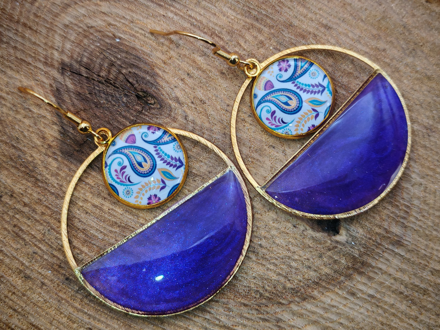 Boucles d’oreilles – Harmonie violette