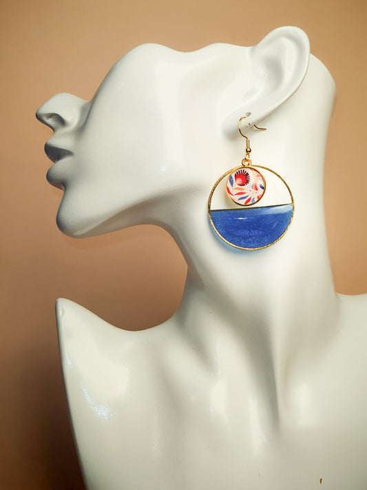 Boucles d’oreilles – Éclats de lune bleue
