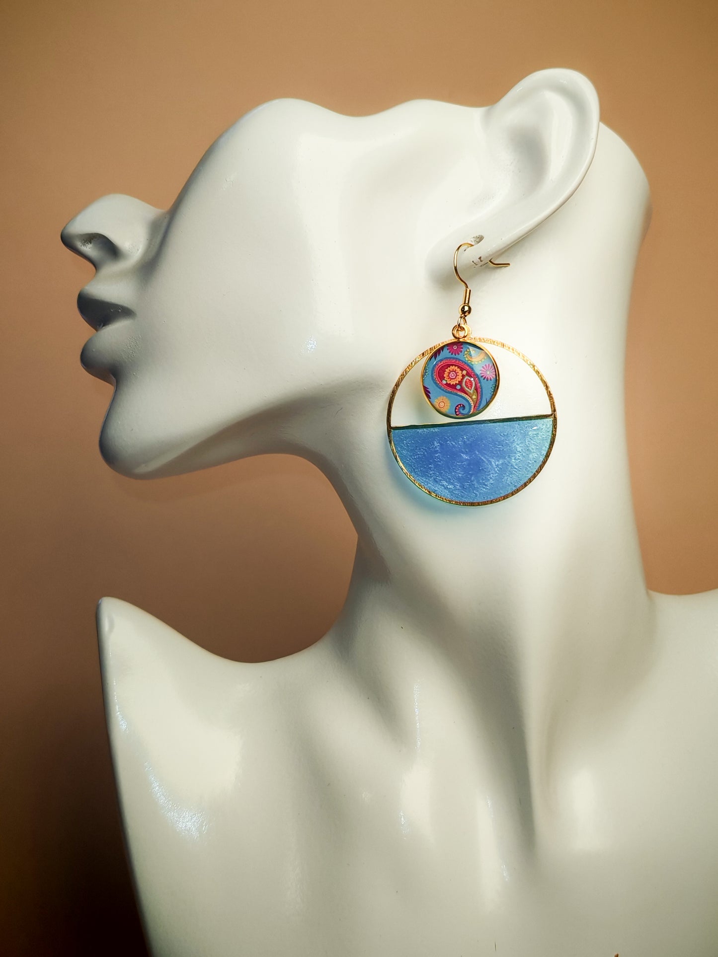 Boucles d’oreilles – Arabesques lagon