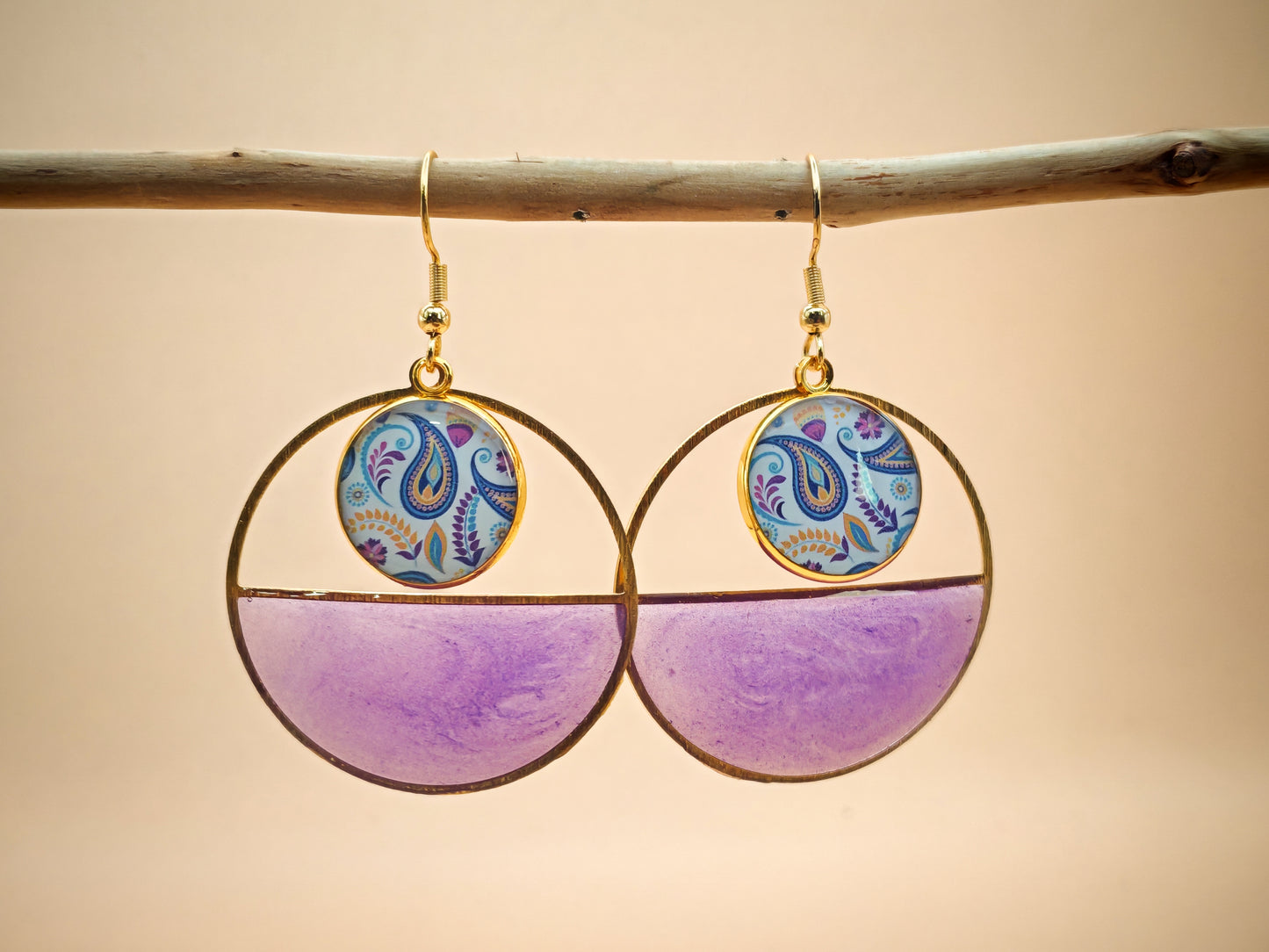 Boucles d’oreilles – Harmonie violette
