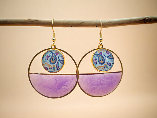 Boucles d’oreilles – Harmonie violette