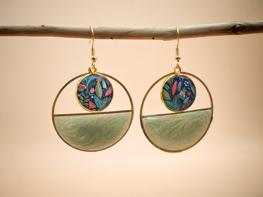 Boucles d’oreilles – Jardin profond