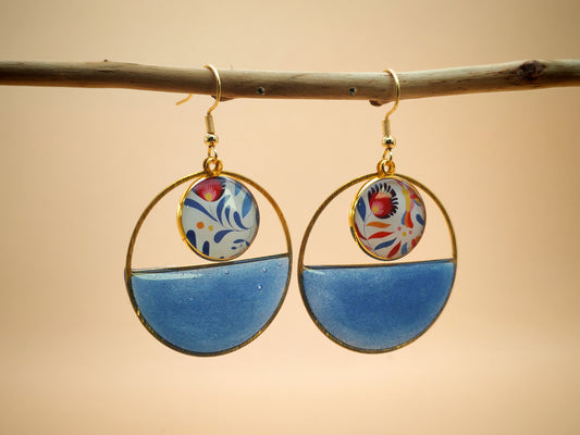 Boucles d’oreilles – Éclats de lune bleue