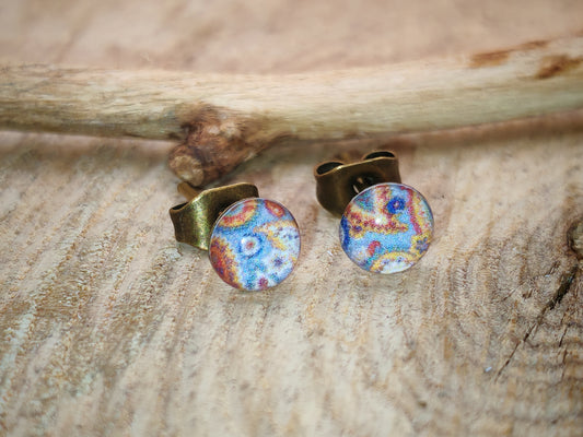 Clous d'oreilles – Paisley irisé
