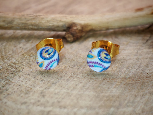 Clous d'oreilles – Spirales colorées