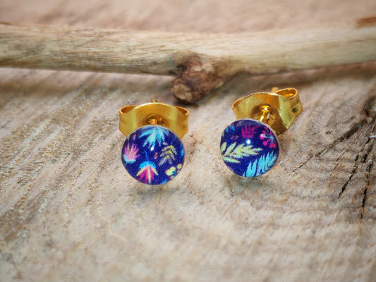 Clous d’oreilles – Jungle nocturne lumineuse