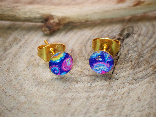 Clous d’oreille – Tourbillon paisley vibrant