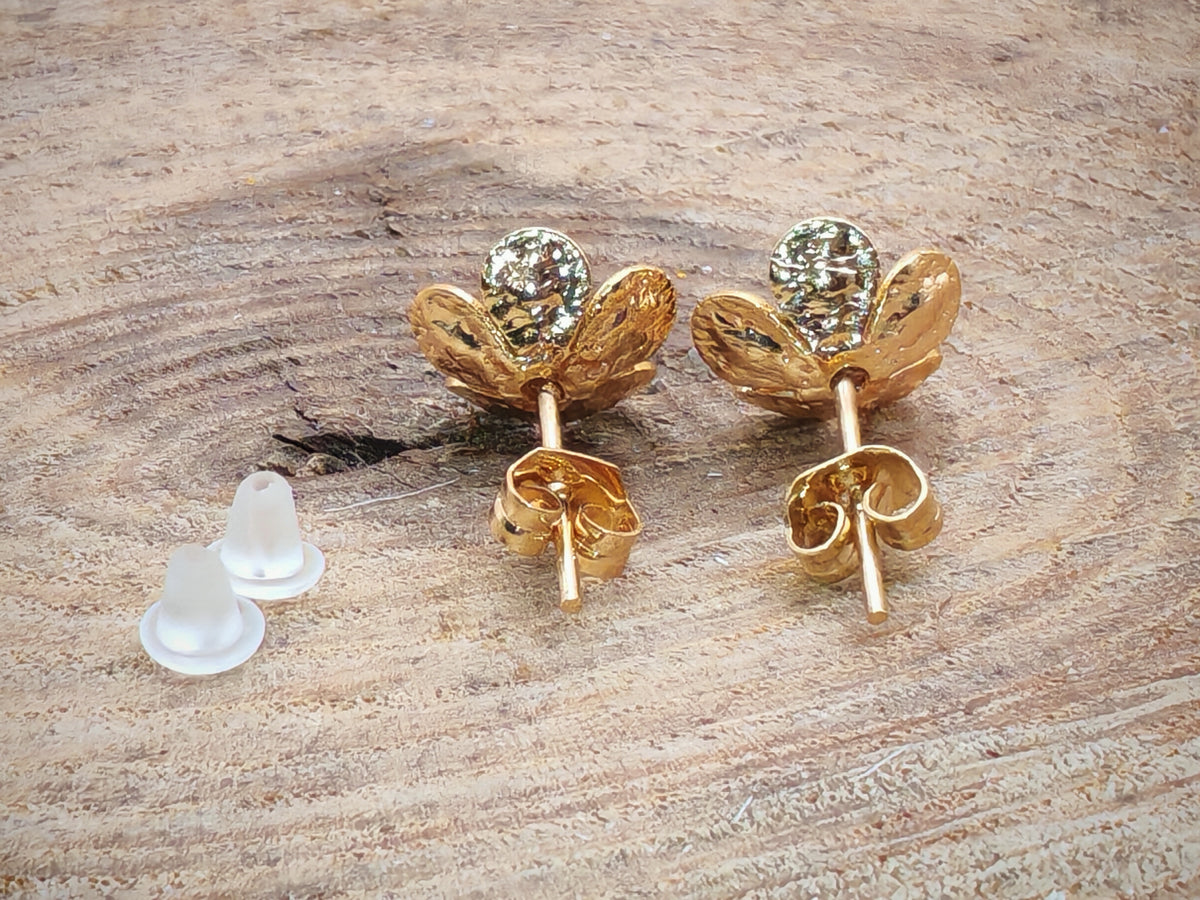 Clous d'oreille - Fleurs dorées