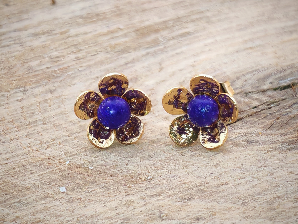 Clous d'oreille - Fleurs dorées