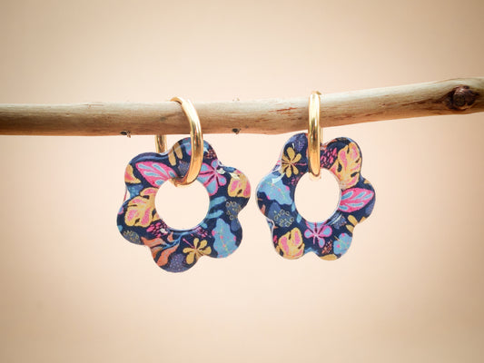 Boucles d’oreilles / Pampilles – Fleur éclat tropical