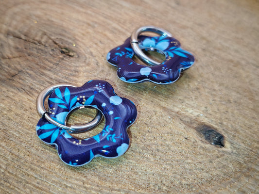 Boucles d’oreilles / Pampilles – Fleur nuit végétale