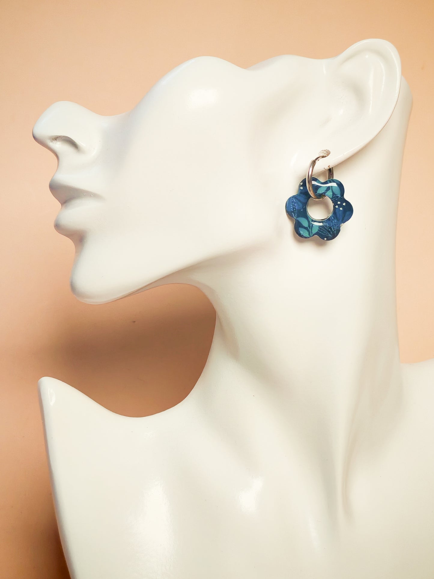 Boucles d’oreilles / Pampilles – Fleur nuit étoilée