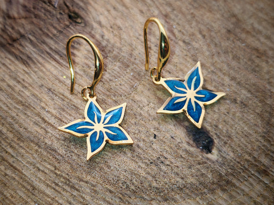 Boucles d’oreilles – Fleurs étoilées dorées