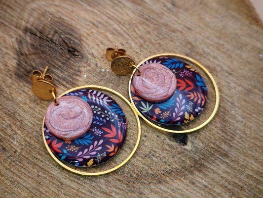 Boucles d’oreilles – Feuillage crépusculaire