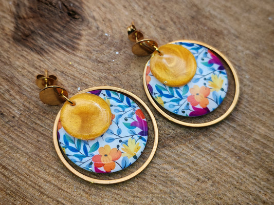 Boucles d’oreilles – Éclat floral solaire