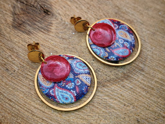 Boucles d’oreilles – Cachemire flamboyant