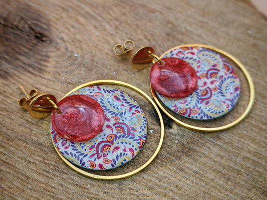 Boucles d’oreilles – Cachemire lumineux