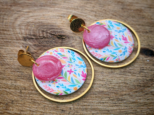 Boucles d’oreilles – Jardin pastel éclatant