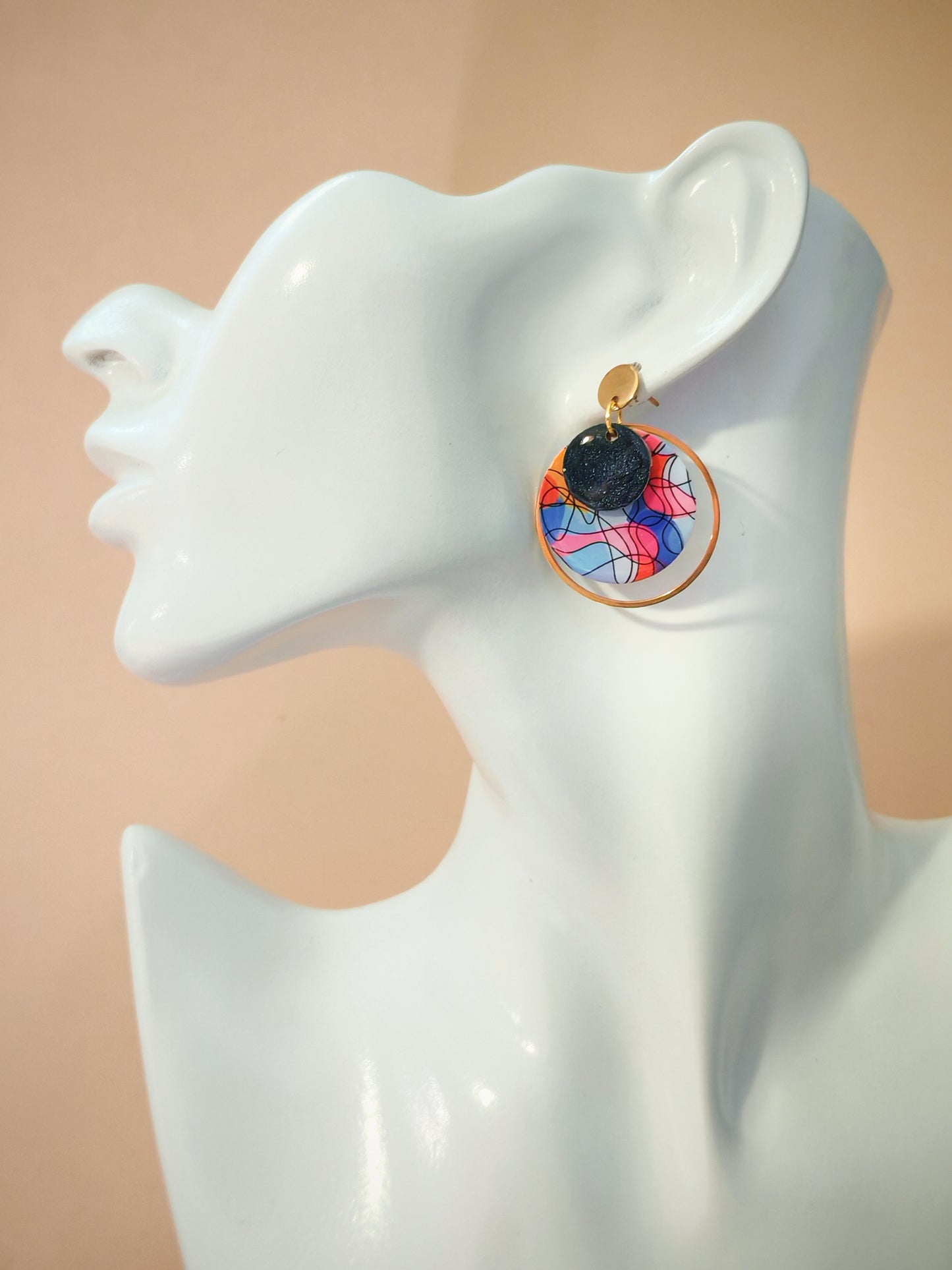 Boucles d’oreilles – Éclats graphiques nocturnes