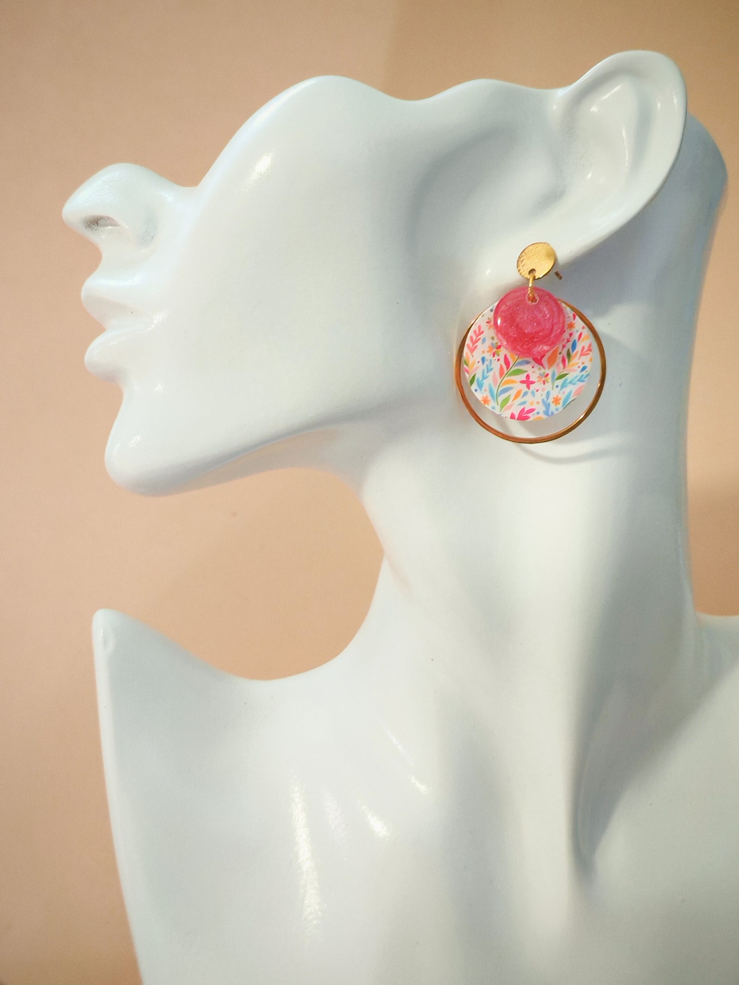 Boucles d’oreilles – Jardin pastel éclatant