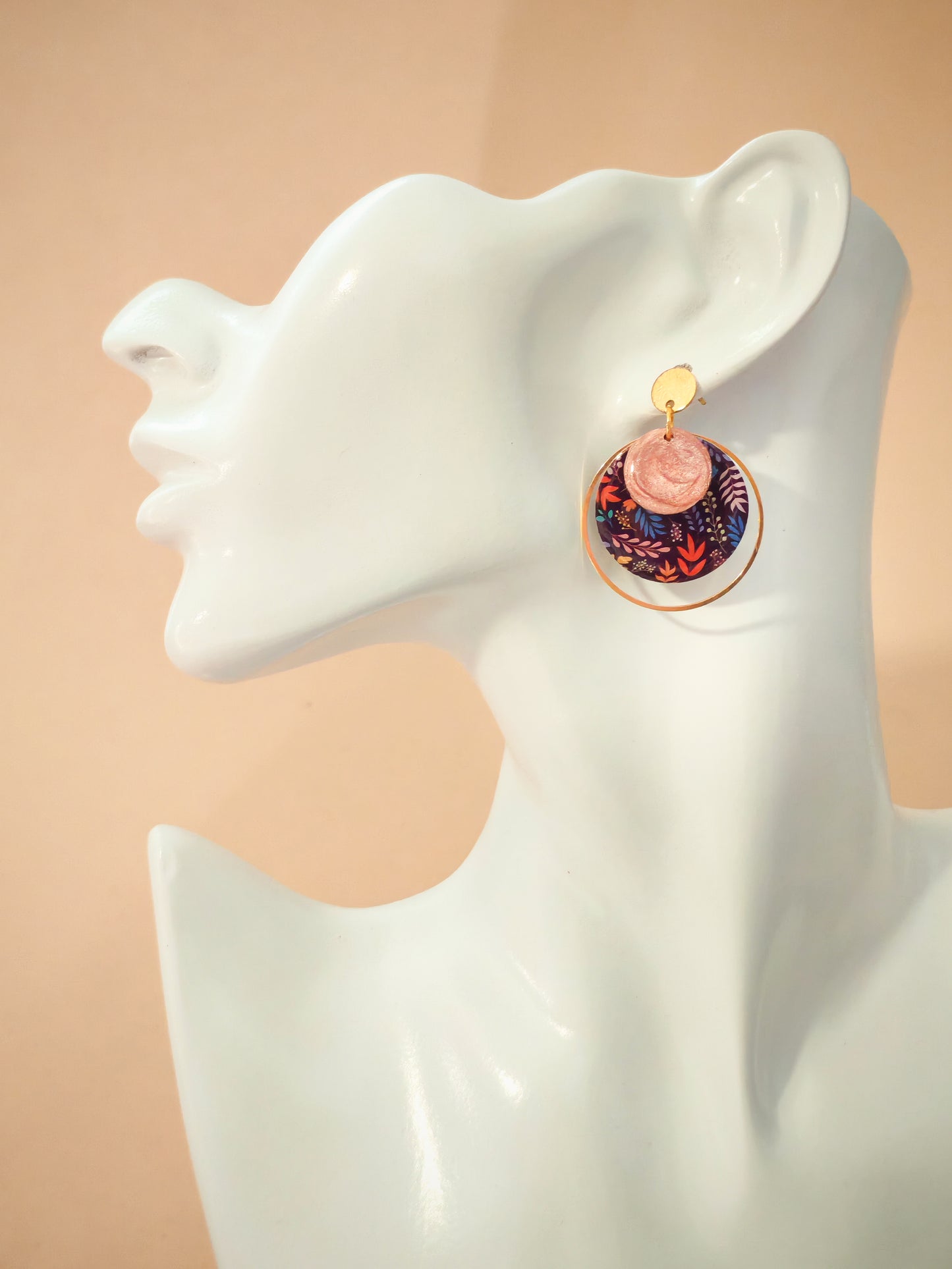 Boucles d’oreilles – Feuillage crépusculaire