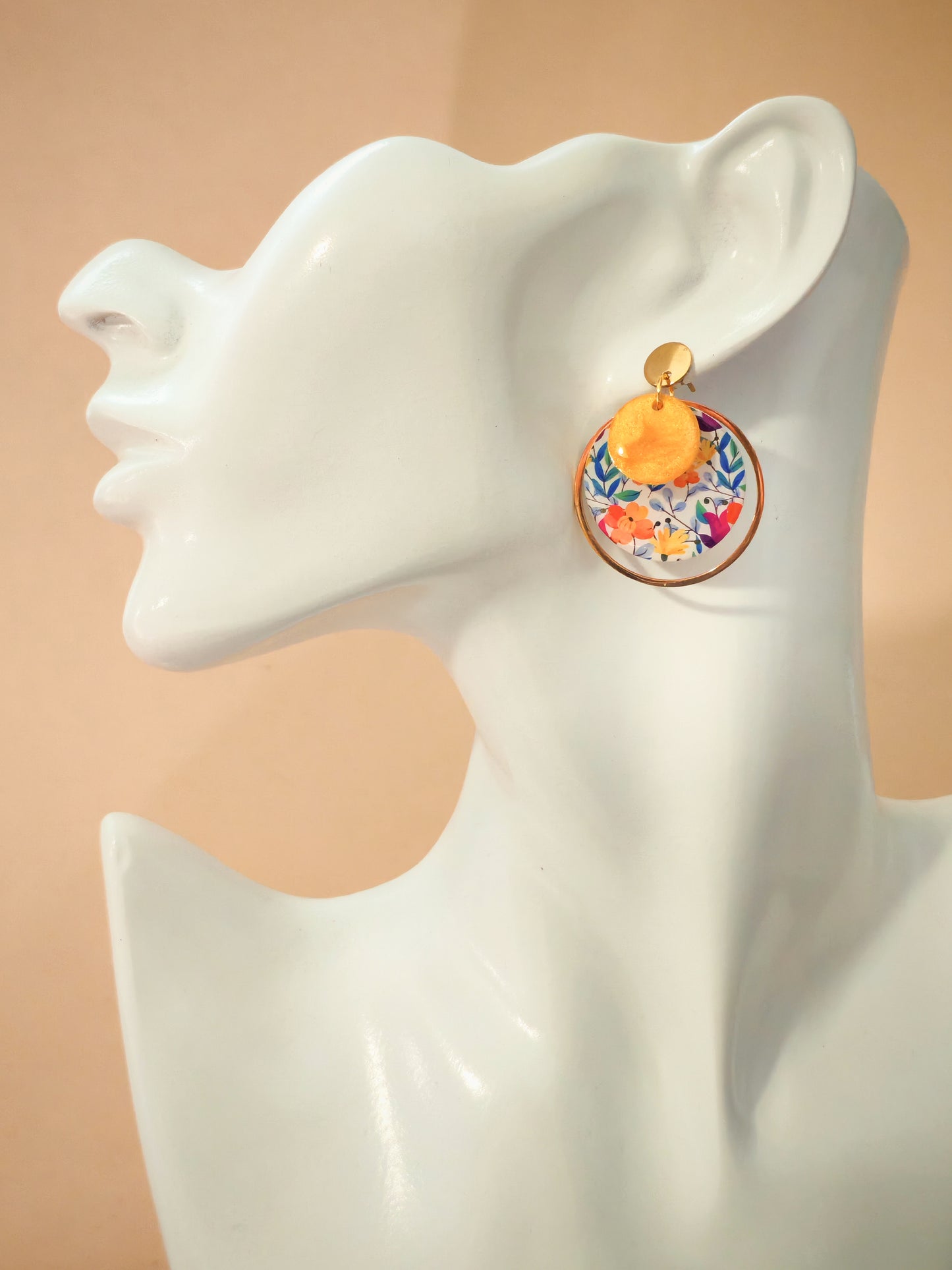 Boucles d’oreilles – Éclat floral solaire