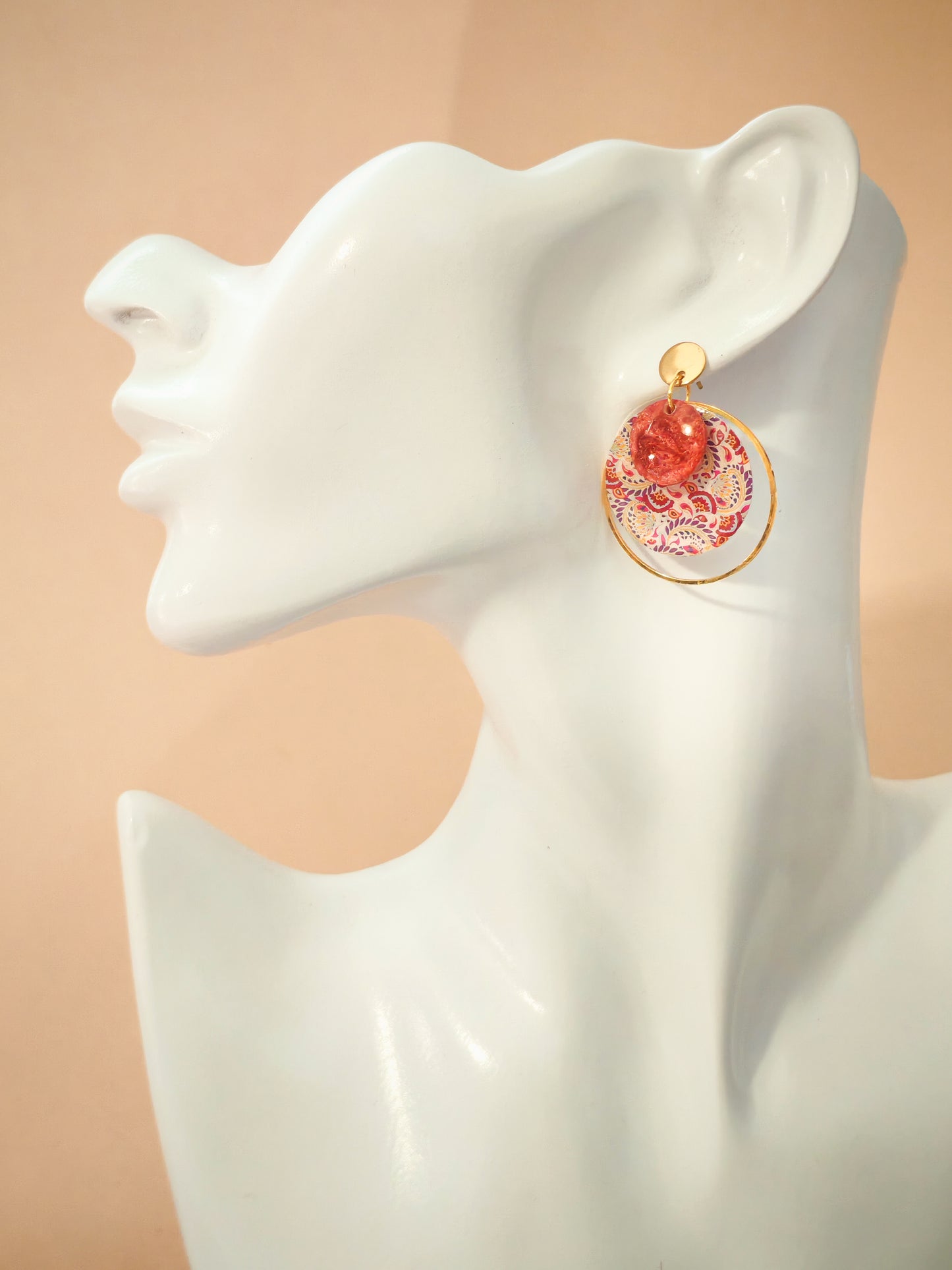Boucles d’oreilles – Cachemire lumineux