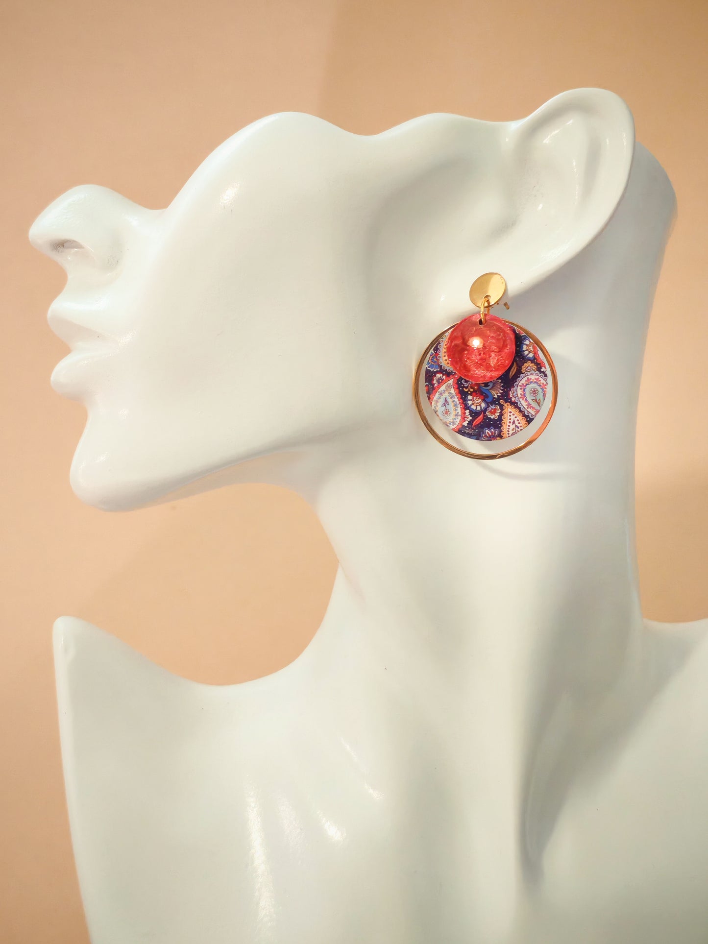 Boucles d’oreilles – Cachemire flamboyant