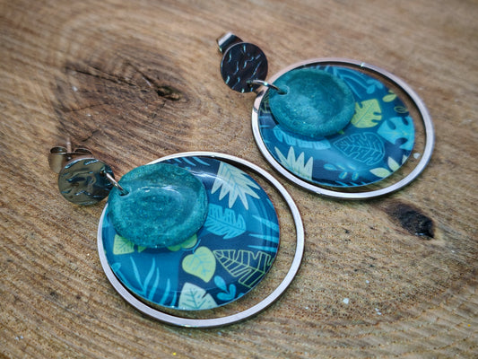 Boucles d’oreilles – Jungle émeraude