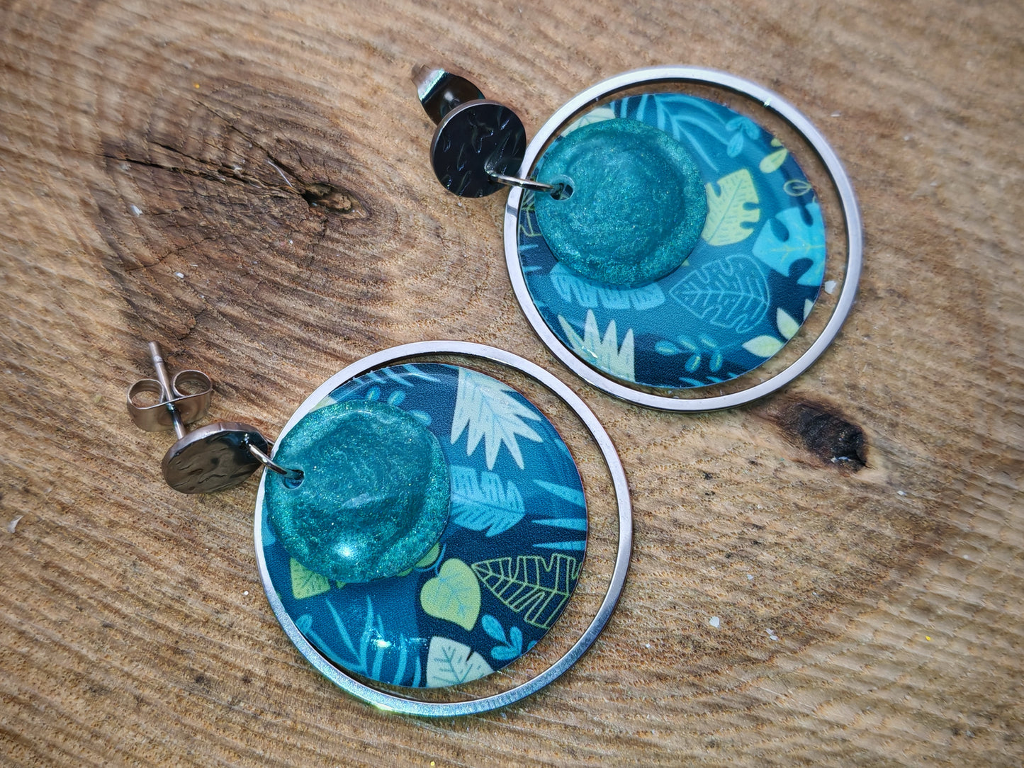 Boucles d’oreilles – Jungle émeraude