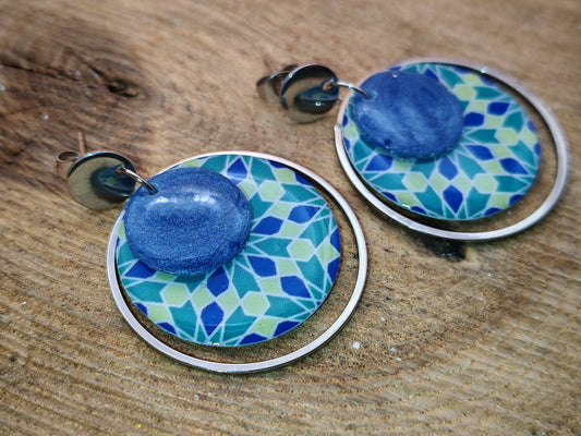 Boucles d’oreilles – Éclats lagon